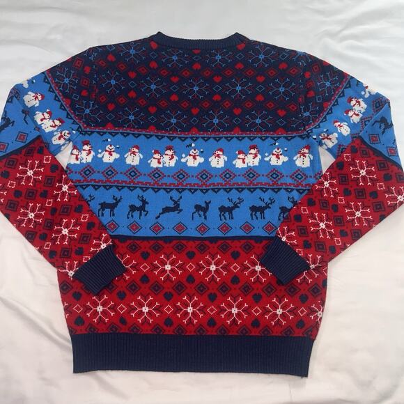 You Look Ugly Today Christmas Sweater Adult Size S Red Blue Fair Isle Holiday - Picture 9 of 11